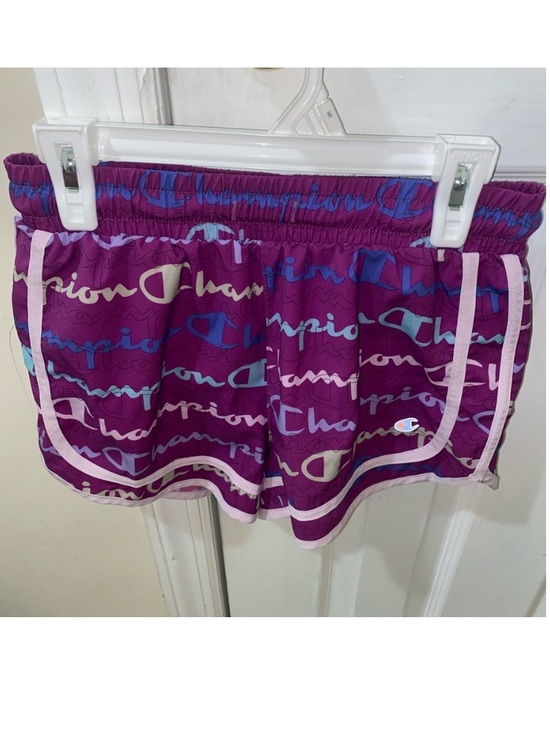 Champion Other - Champion Girls Purple Logo Print Athletic Running Shorts Size L 10/12